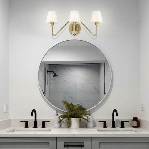 Kennedy 3 Light 23.5 inch Brushed Champagne Bronze Vanity Light Wall Light